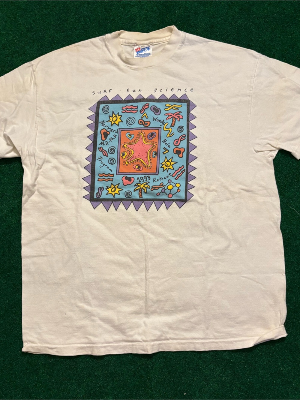 Harvard 1993 Science T Shirt White Graphic